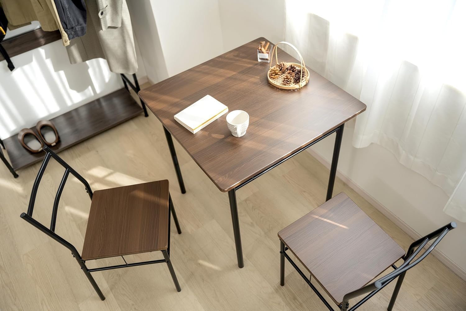 モダンダイニングテーブルセット 2人用 MODERN DECO ダイニングテーブルセット 2人用 伸長式ダイニング